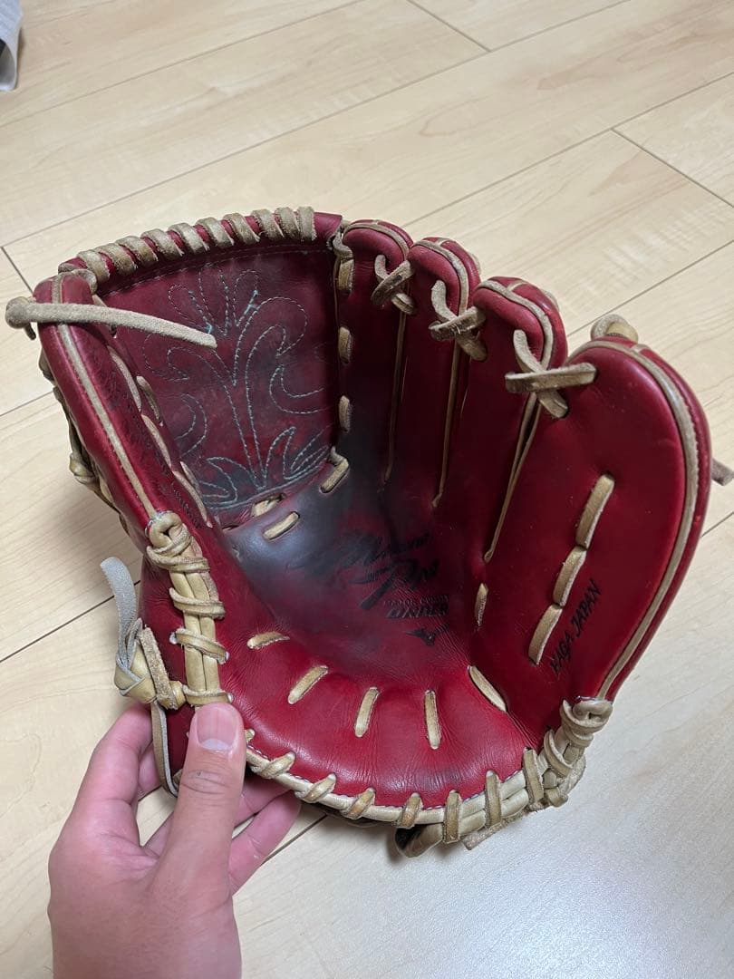 ミズノプロ　硬式投手用グローブ　石川モデル　HAGA JAPAN 袋付き