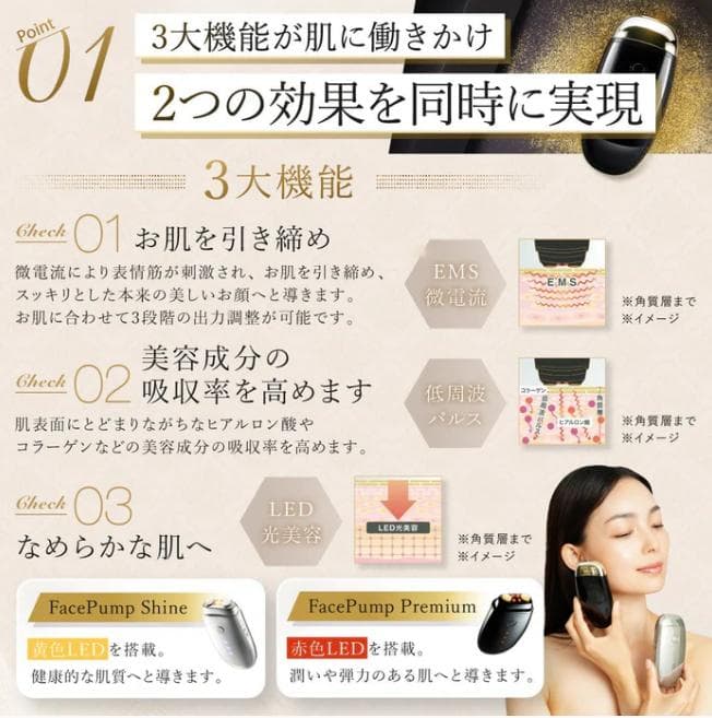 EMS複合美顔器 FacePump premium