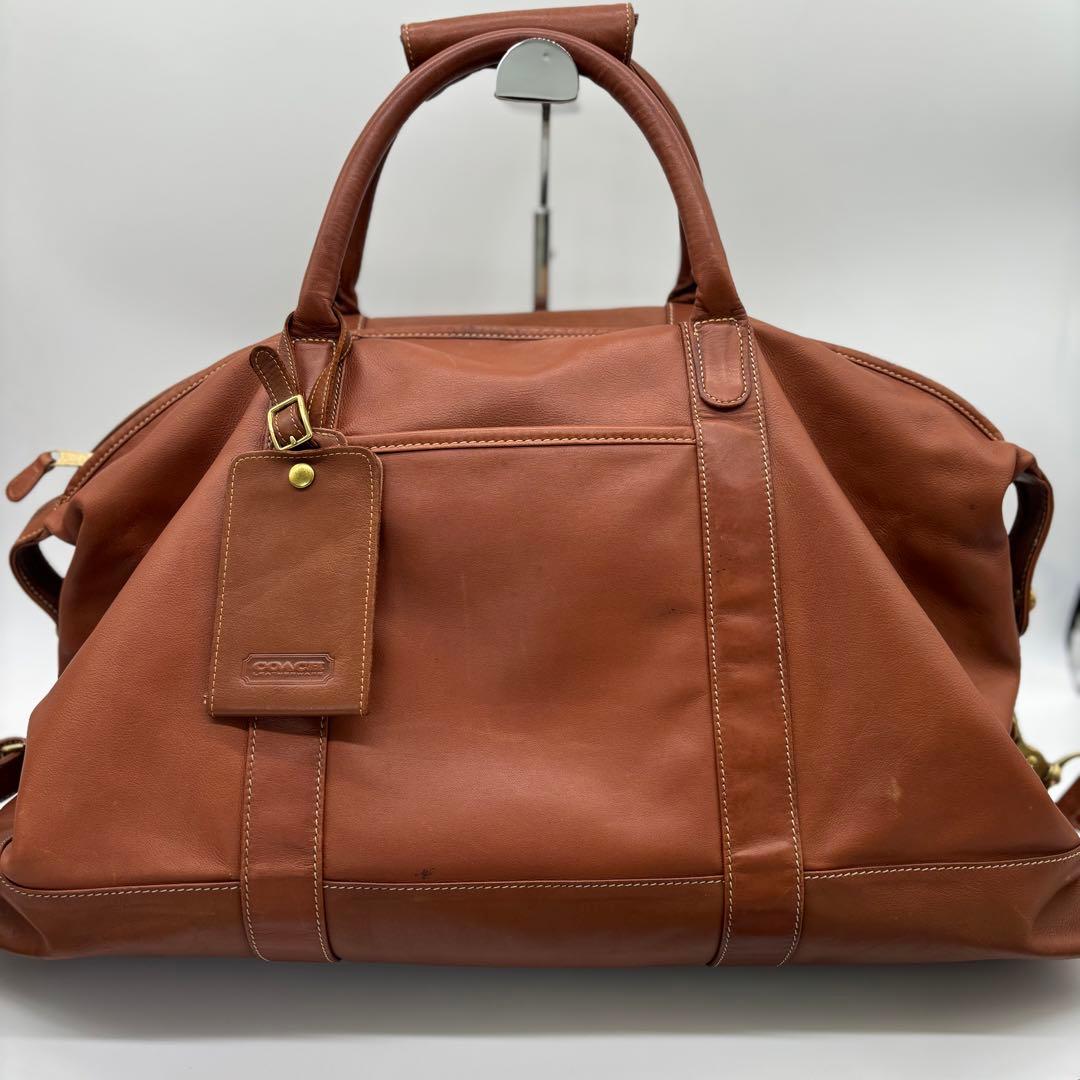 COACH コーチ 2WAY レザー ボストンバッグ 0502 南京錠 大容量