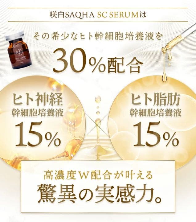 【新品未使用】ナトゥーラ 咲白SAQHA　CELLSERUM ヒト幹細胞 30%