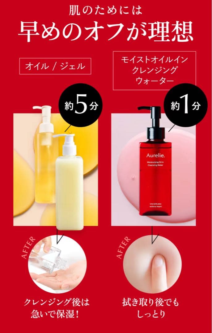 Aurelie クレンジングウォーター＆フェイスウォッシュ各２箱のセット