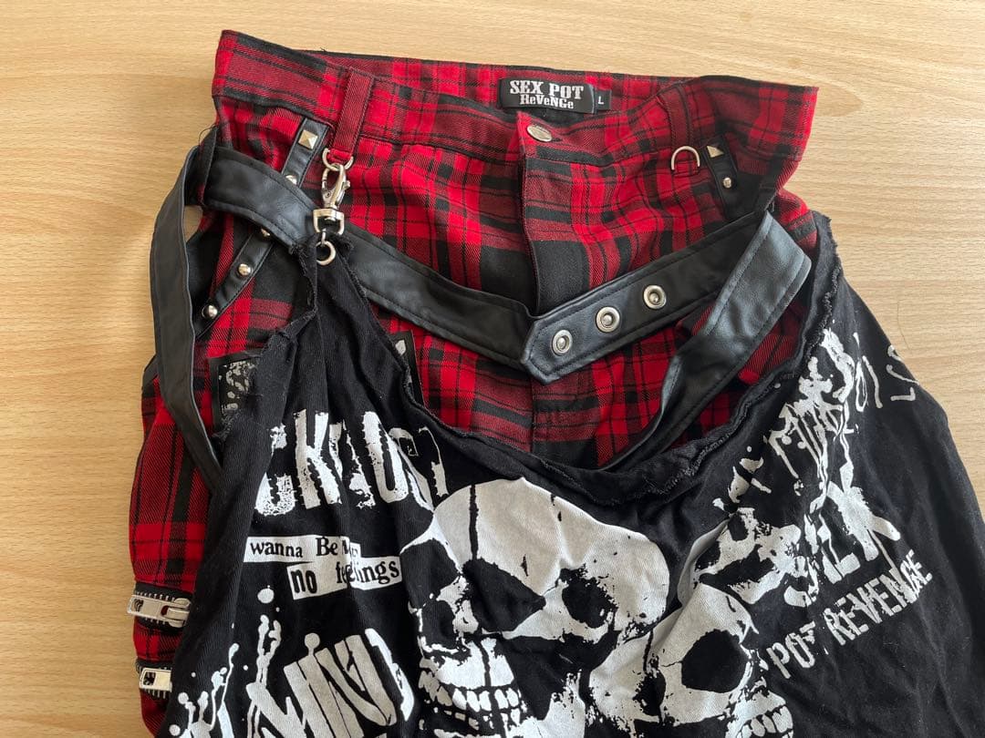 【美品】SEX POT ReVeNGe カスタムパンツ L 赤