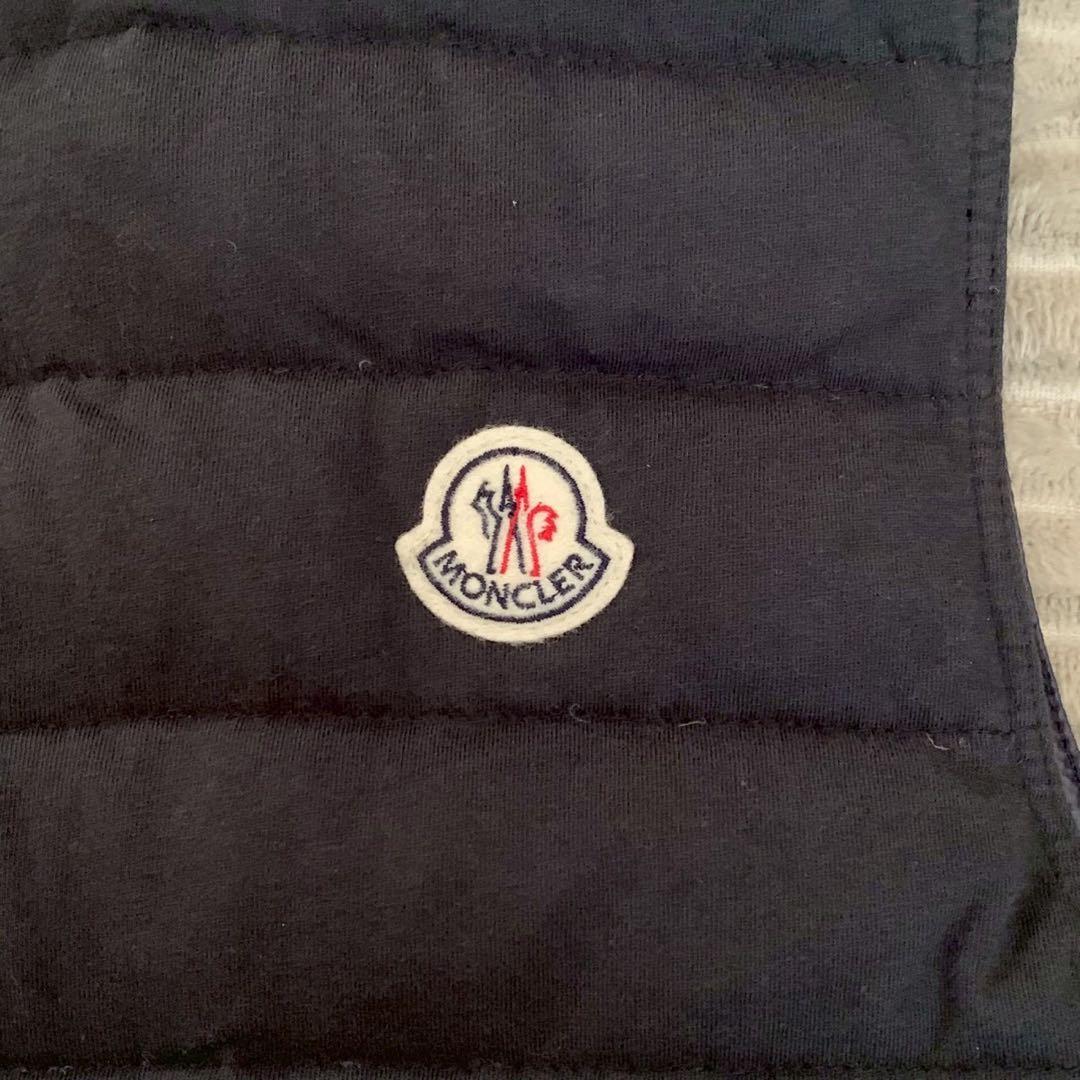 極美品 モンクレール ダウンベスト ジェラルド キルティング ロゴワッペン