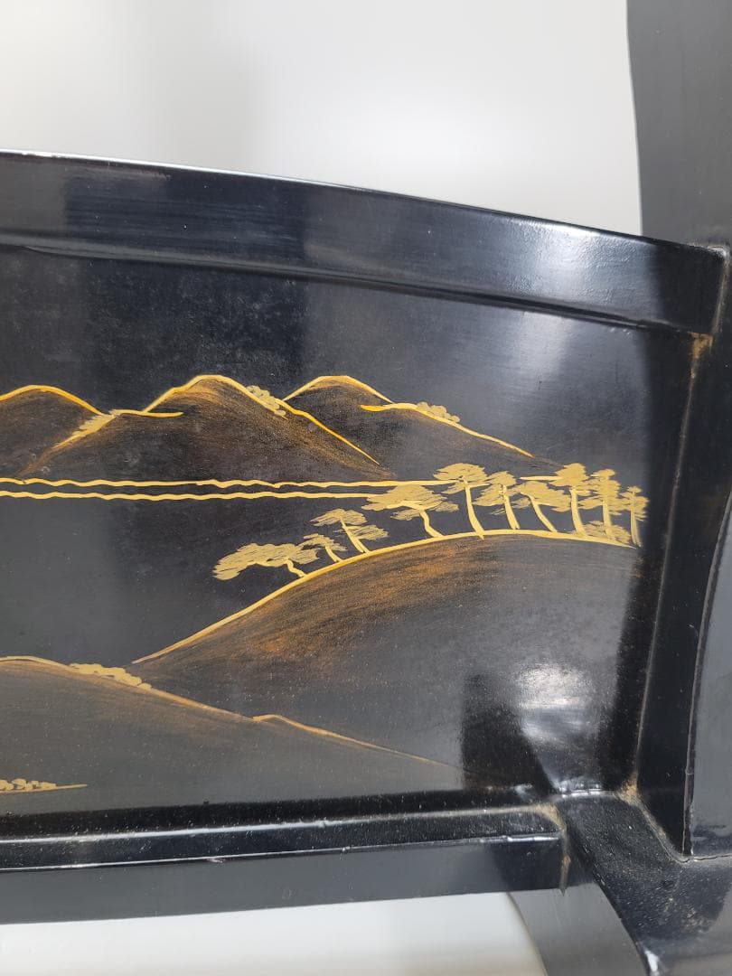 武具甲冑 山水図 刀掛 骨董品