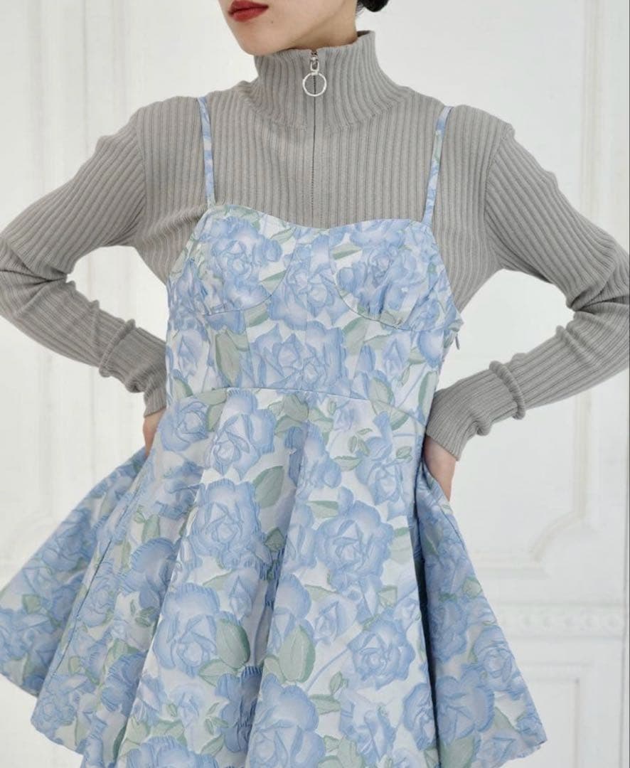 トップス POPPY JACQUARD FLARE CAMI TUNIC