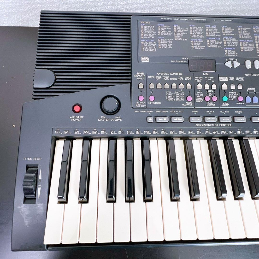 YAMAHA 電子キーボード PSR-510 譜面台ペダル2種アダプター付完動品