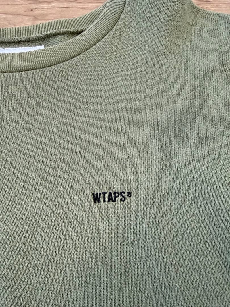 WTAPS オリーブグリーン クルーネック トレーナー