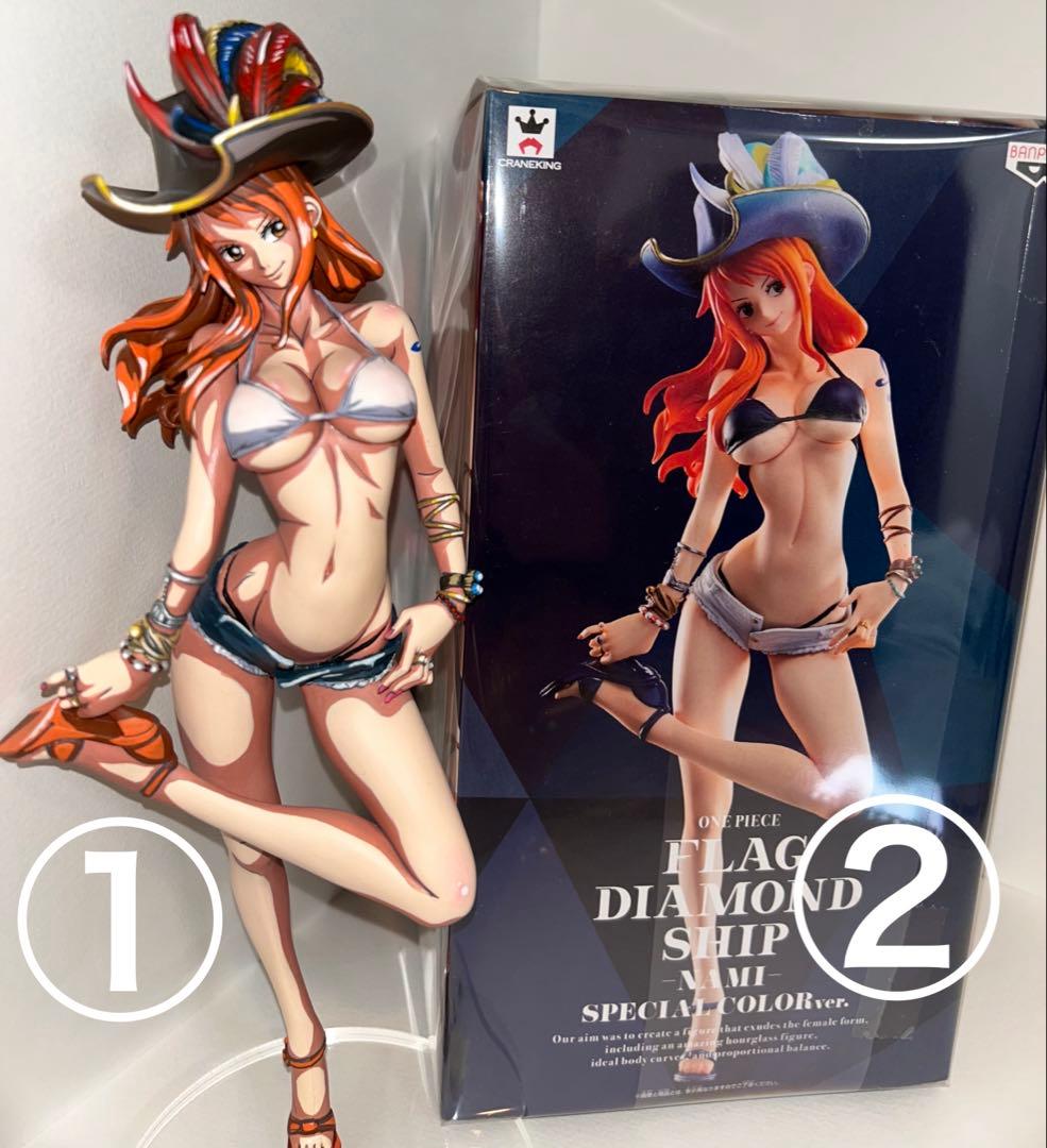ワンピース ナミ リペイント＆フラッグダイヤモンドシップ　ナミ　合計2体セット