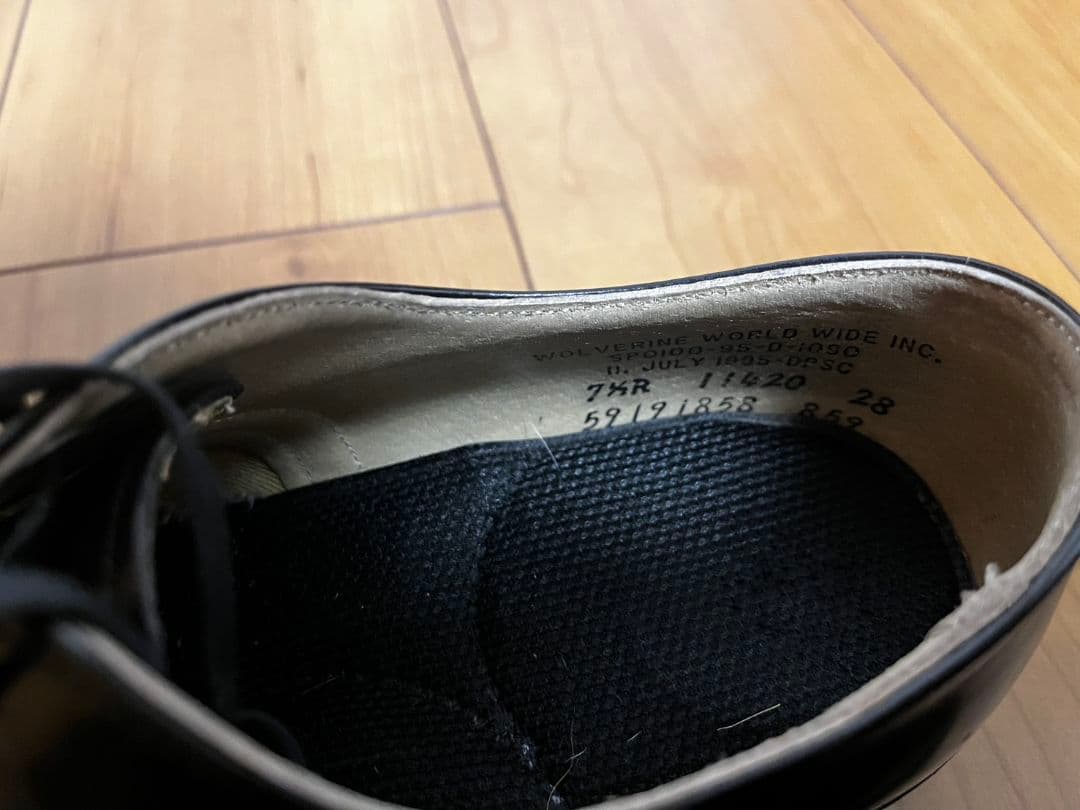 us navy サービスシューズ 7ハーフ 25.5cm