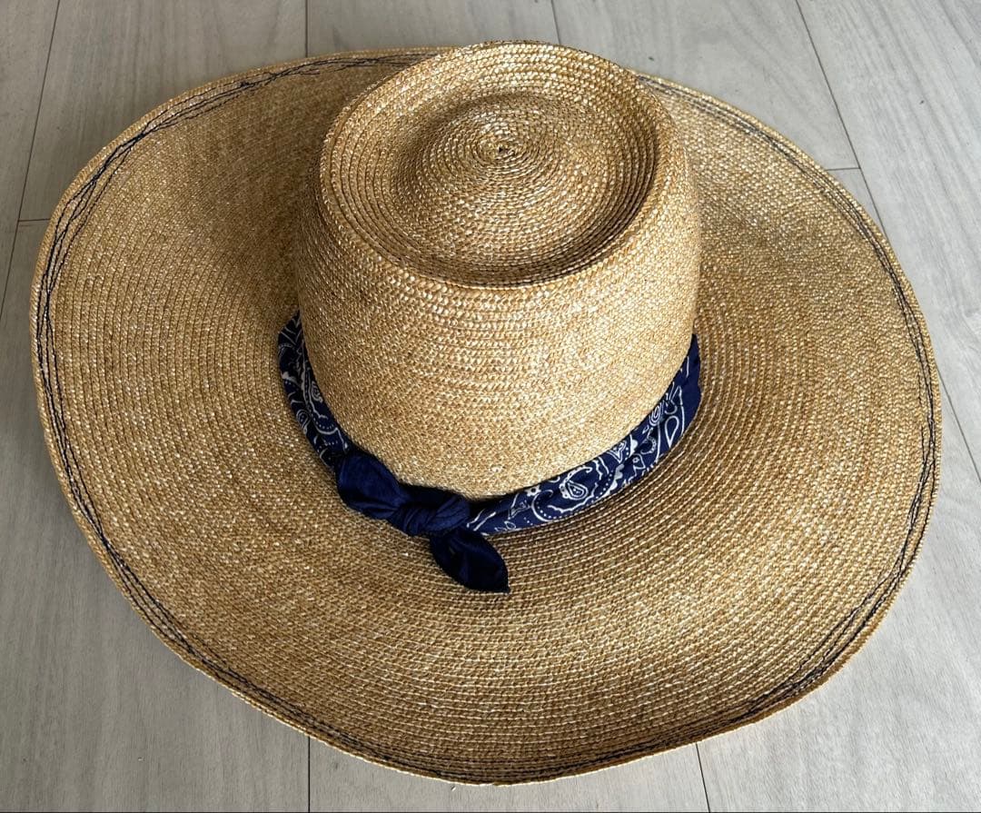 ponga様用【新品未使用】LolaHatsバンダナ付き麦わら帽子