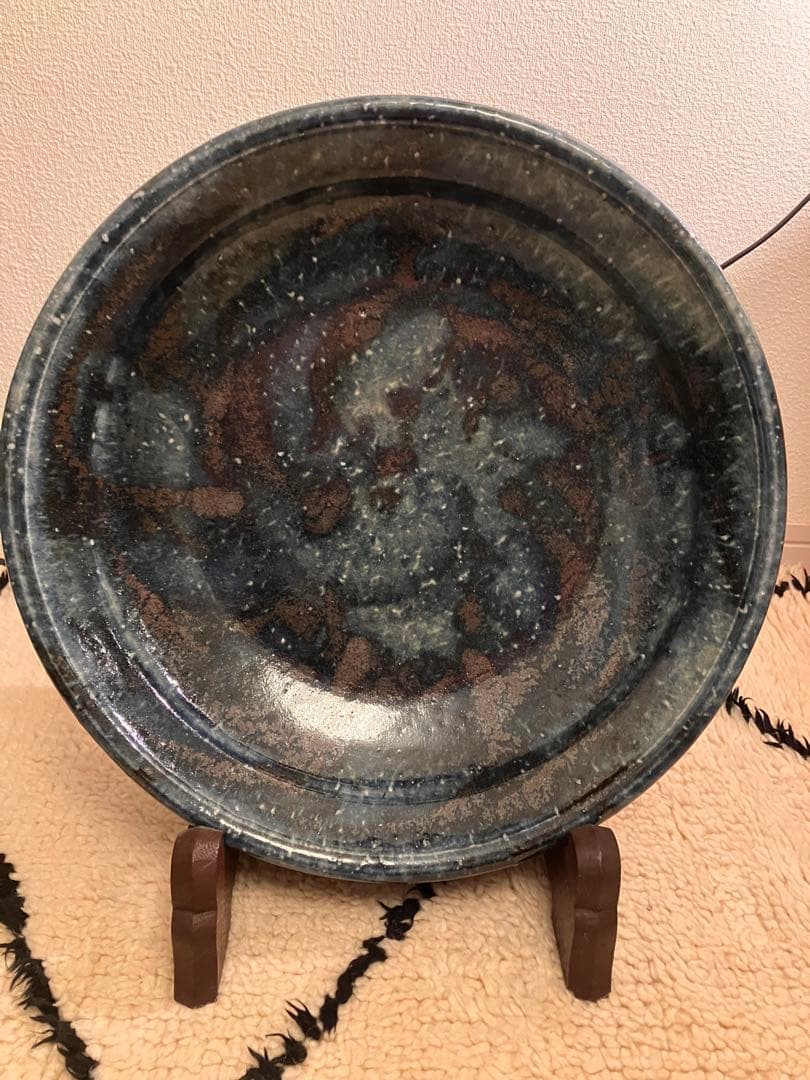 武内晴二郎 民芸 呉須 呉洲 大皿 大鉢 師　浜田庄司 河井寛次郎 民藝