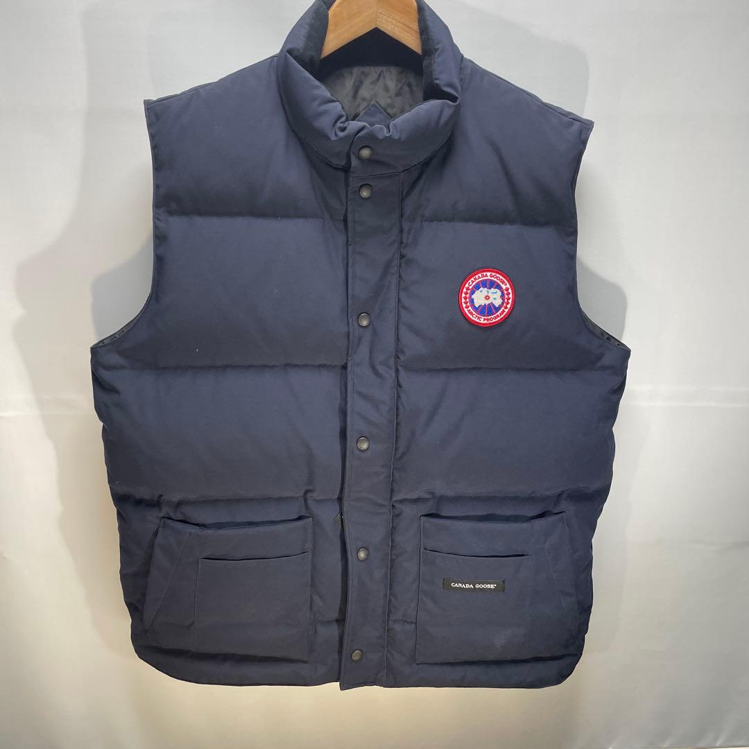   フリースタイル クルー ベスト ネイビー　サイズXL