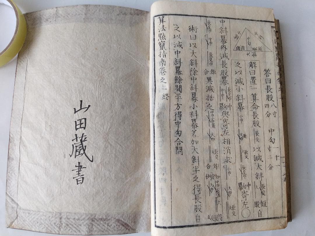 『 算法点鼠指南 上中下全3冊 』大原金杉門人編 書林 天保6年 再刻 です。