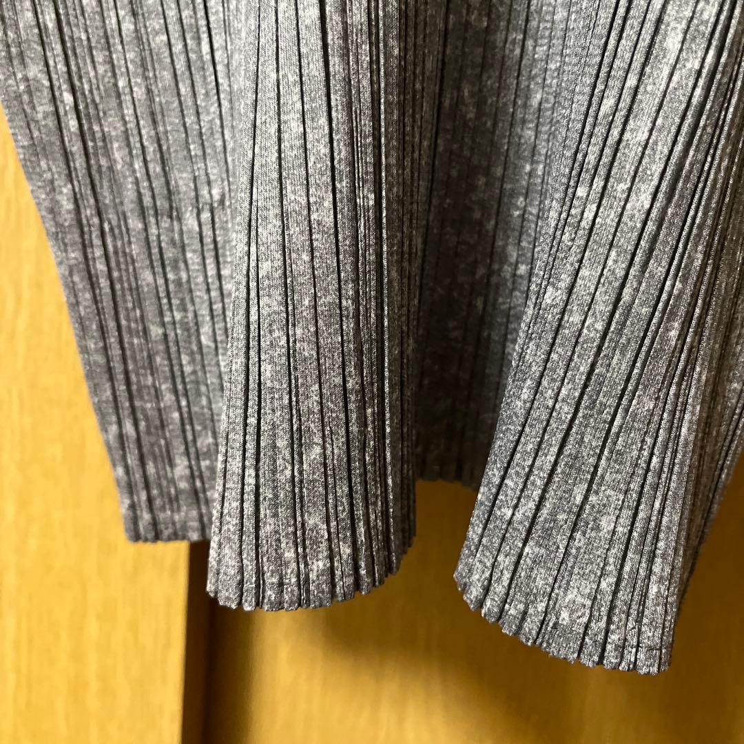 PLEATS PLEASE グレー 長袖 カットソー