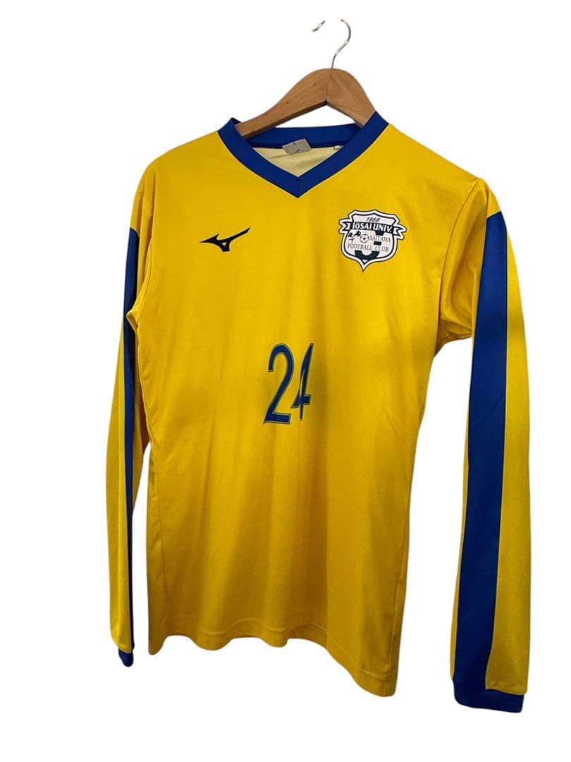 城西大学サッカー部長袖ユニフォーム黄色24番