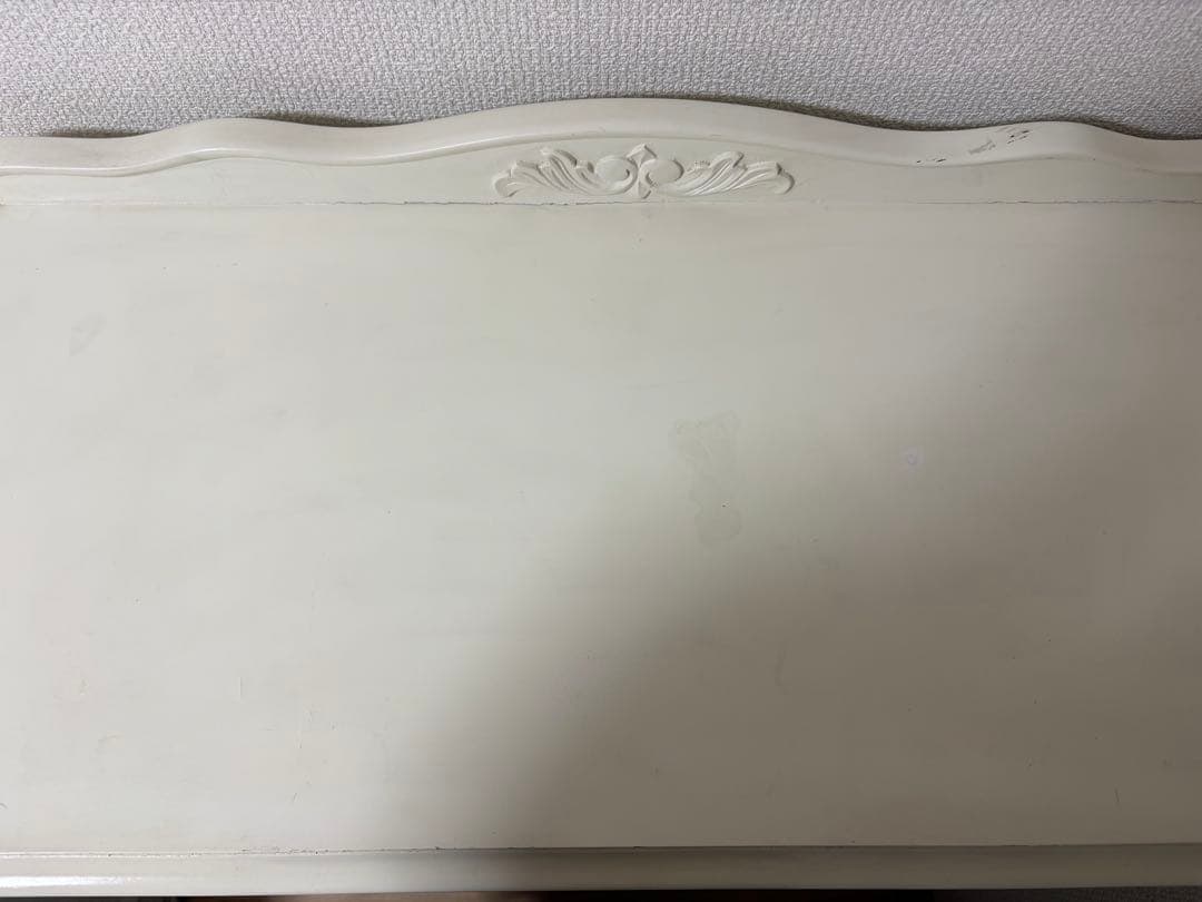 も*送様 アンティーク　ロココ調　ホワイト木製チェスト　フレンチカントリー