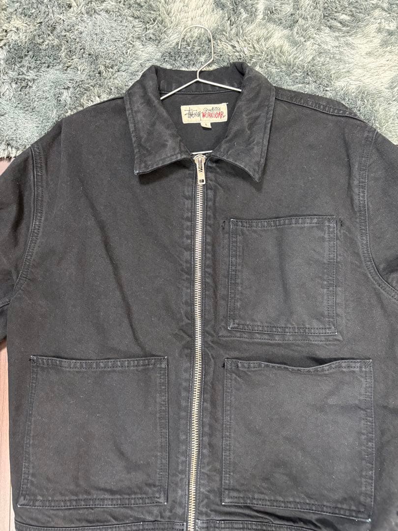 STUSSY ブラックデニムジャケット