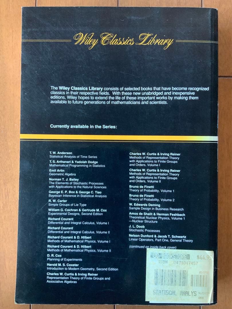 洋書 Statistical Analysis of Time Series