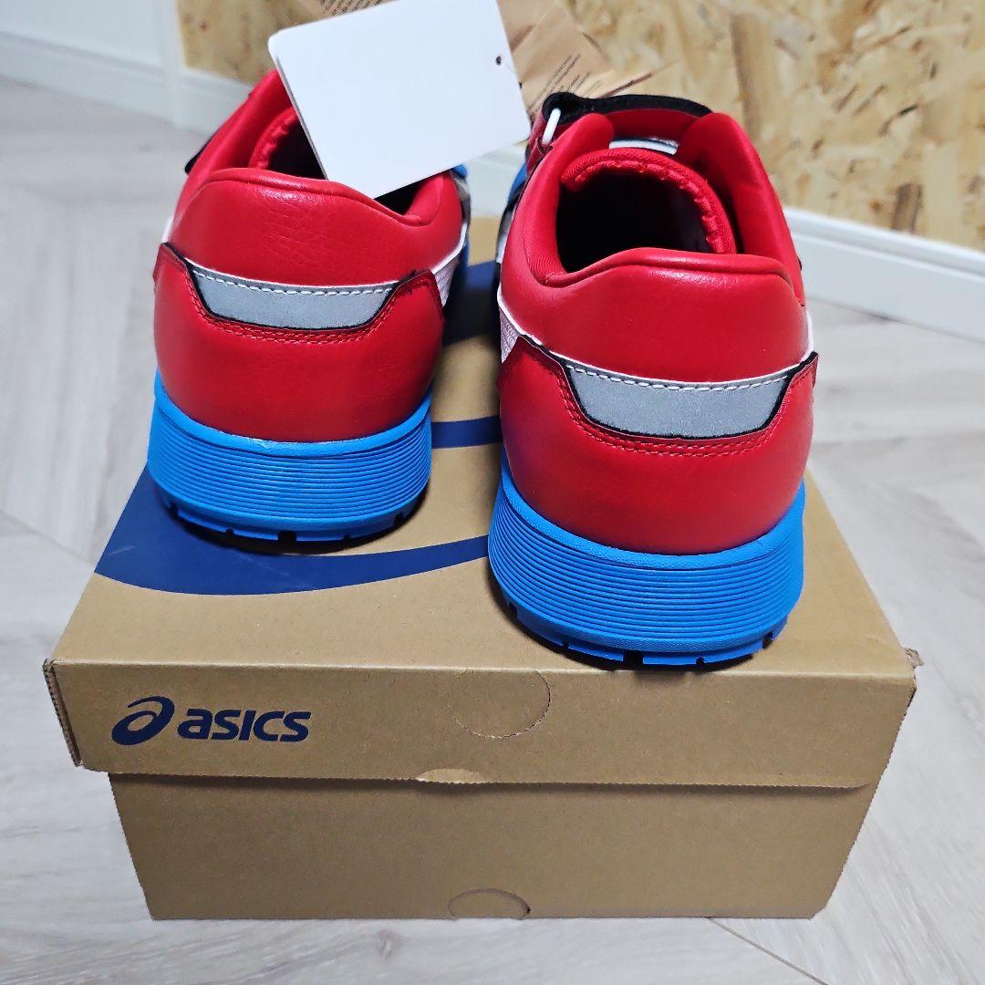 入手困難　限定色　ASICS 安全靴 27.0 青/赤/白 ベルクロ【新品】