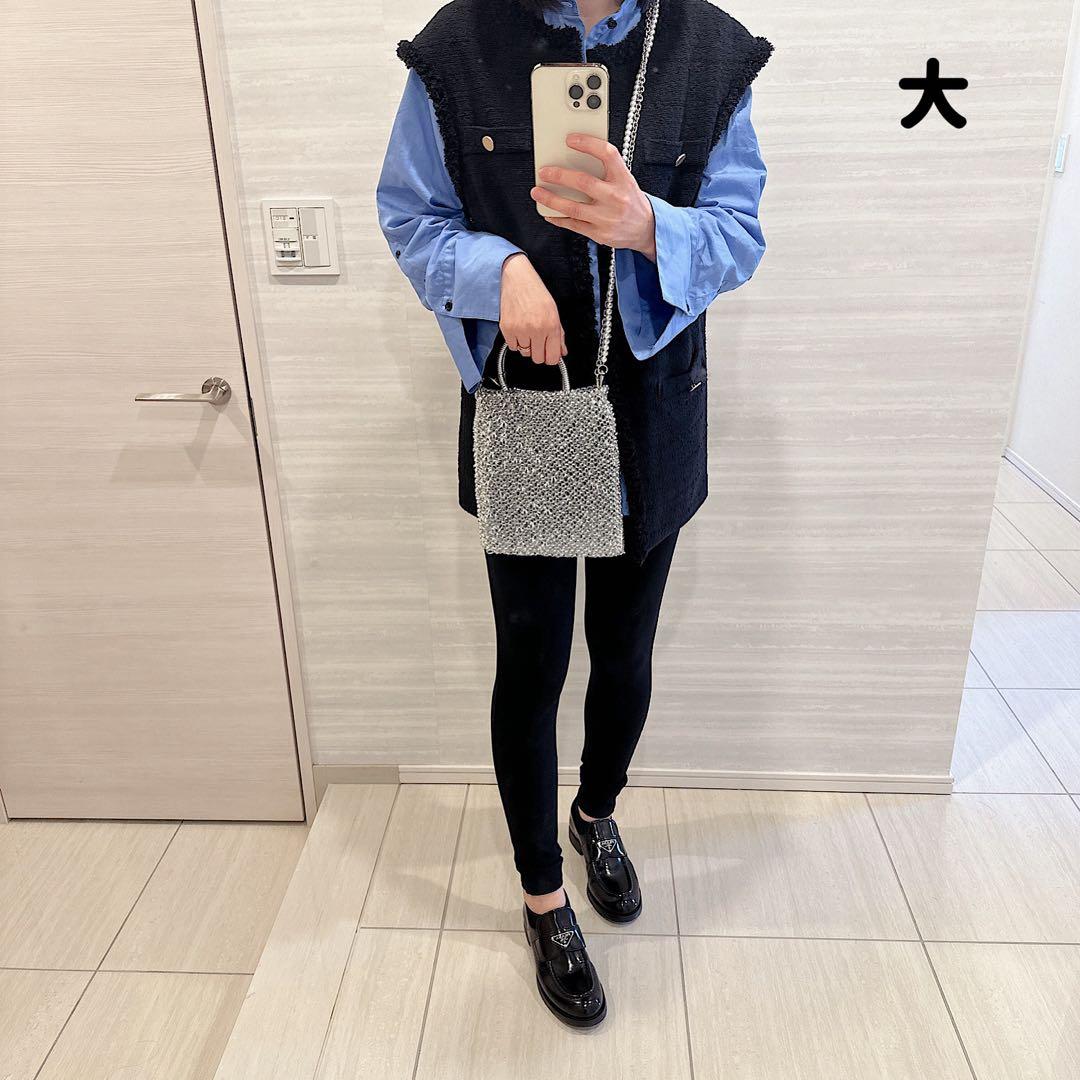 中サイズ)即購入OK)ワイヤーバッグシルバー　ハンドメイド