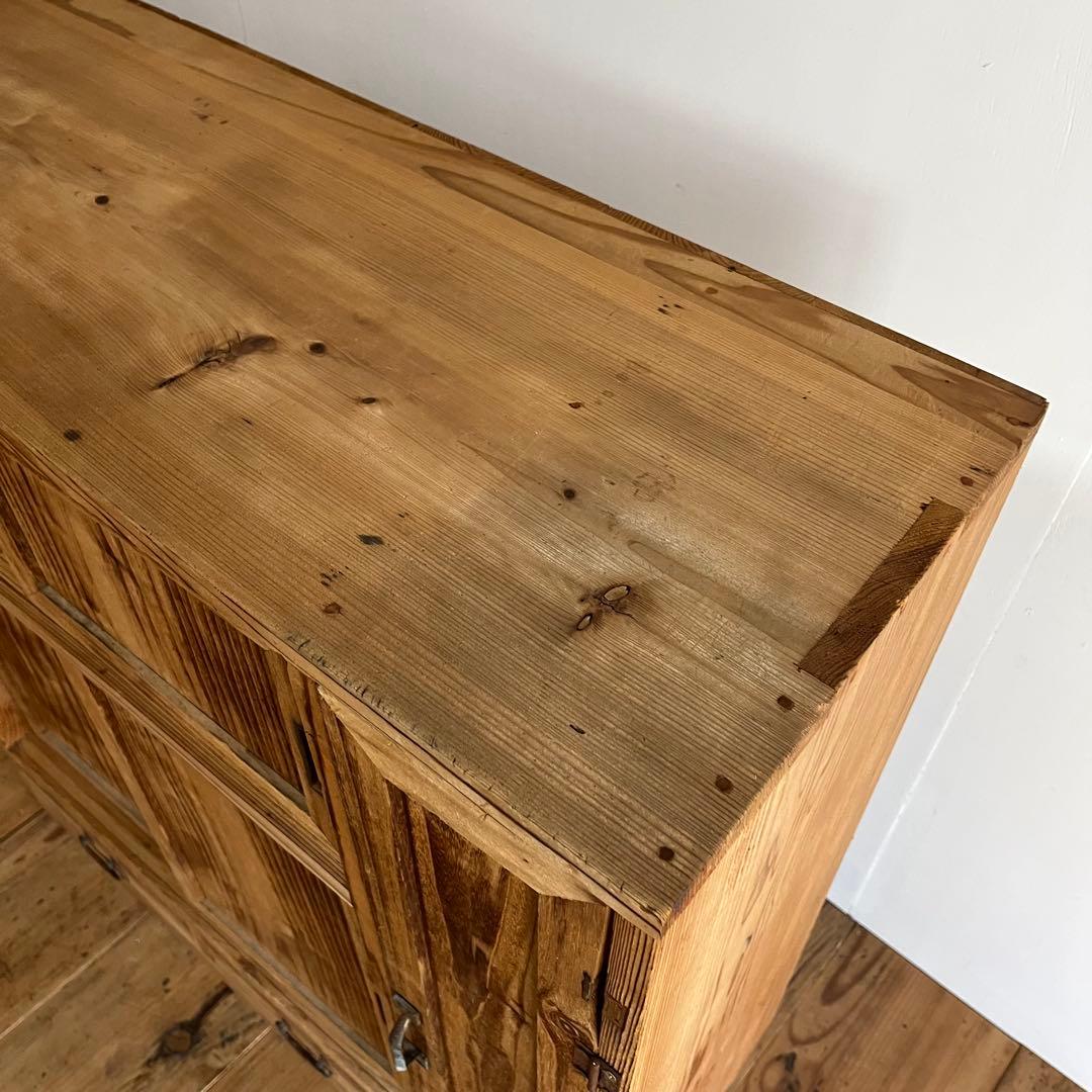 アンティーク チェスト 棚 無垢材 本棚 食器棚 z851