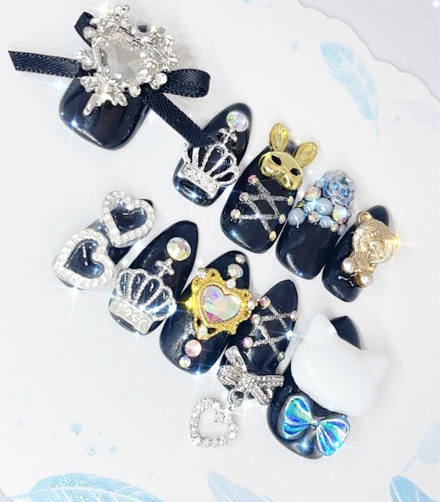 サイズオーダーネイルチップ No.10 地雷系 量産系 綺麗系 ゆめかわ系