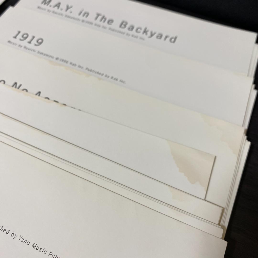 Trio Scores Ryuichi Sakamoto 楽譜 坂本龍一 スコア