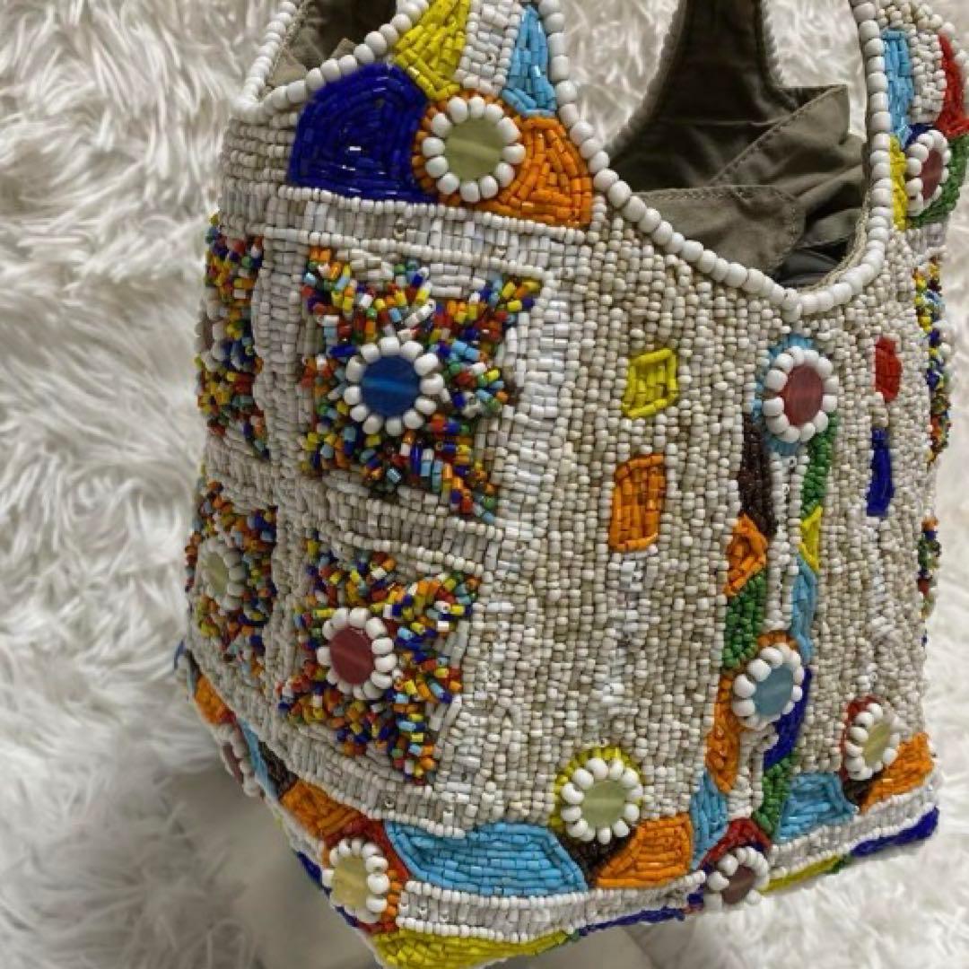 良品　イマイエン imayin ビーズバッグ ビジュー トートバッグ ストーン