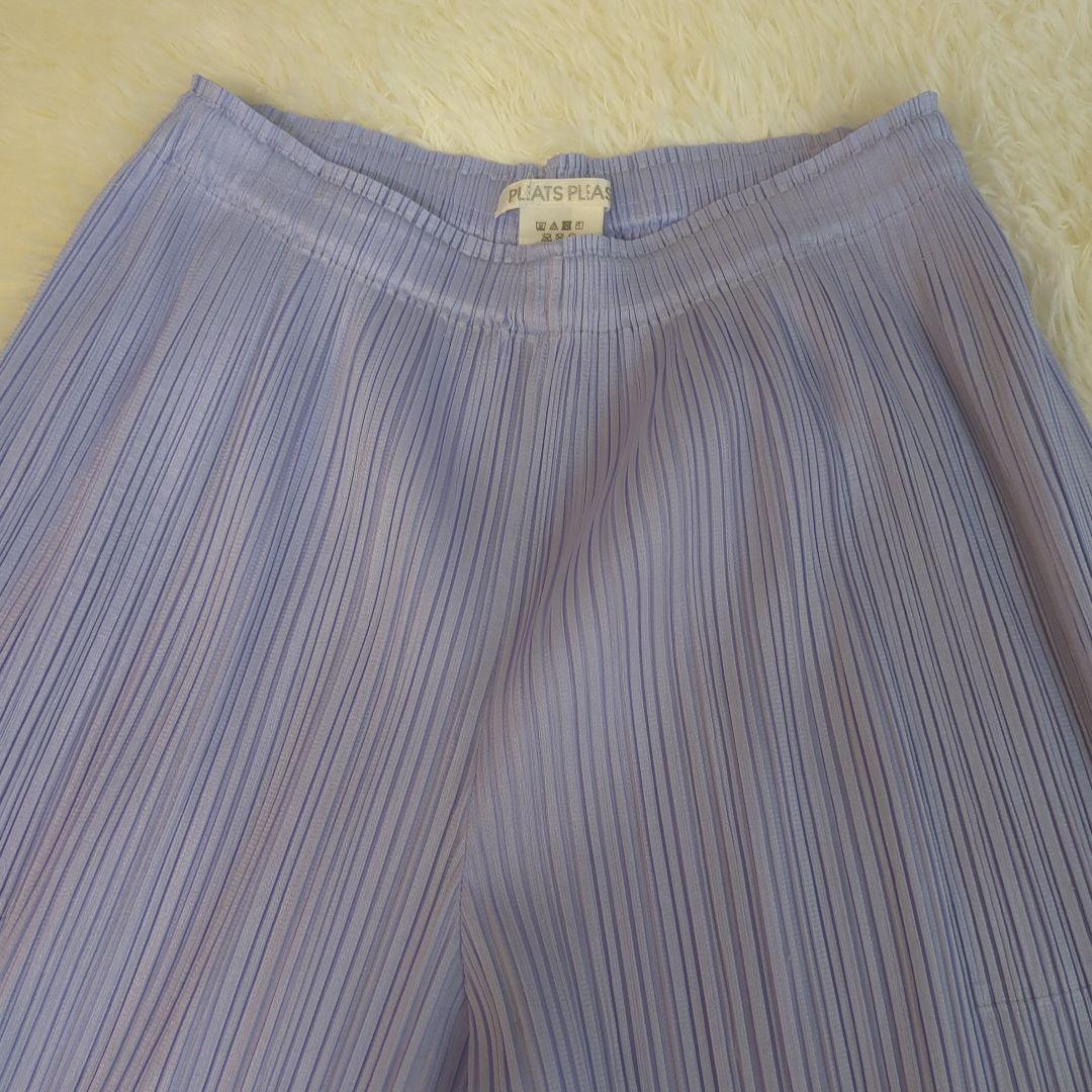 PLEATS PLEASE　ガウチョパンツ　ワイドパンツ　サイズ2　パープル