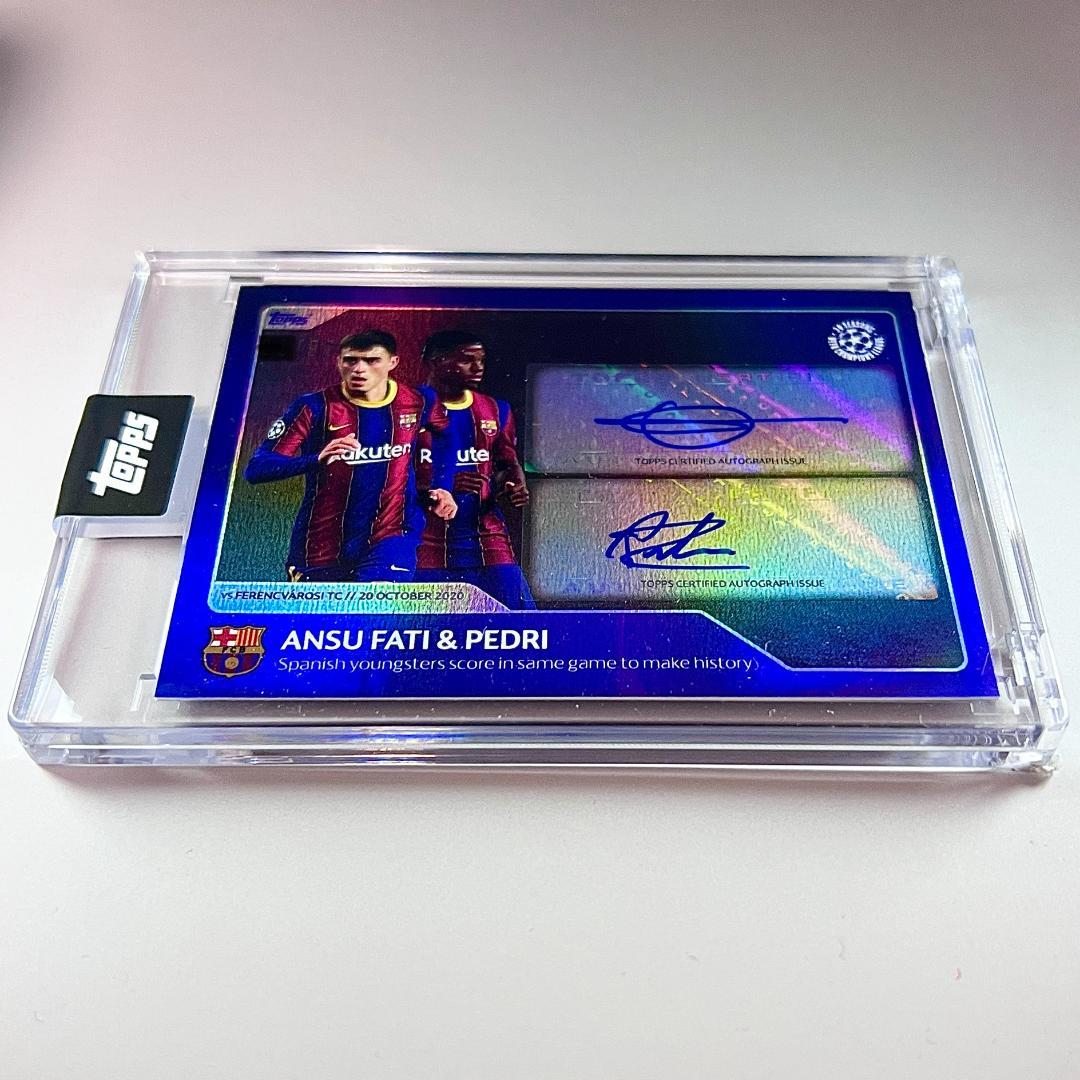 【直筆サイン!!限定99枚】ペドリ ＆ ファティ バルセロナ topps