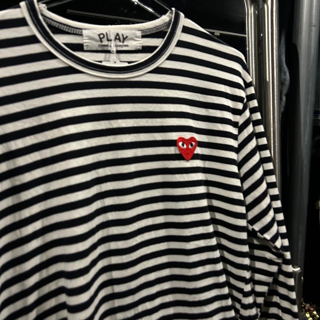 コムデギャルソン　プレイ　play ボーダー　ロンT ワッペン　長袖