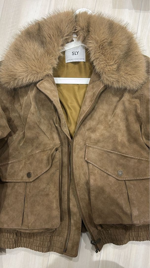 ブラウンファージャケット オーバーサイズ