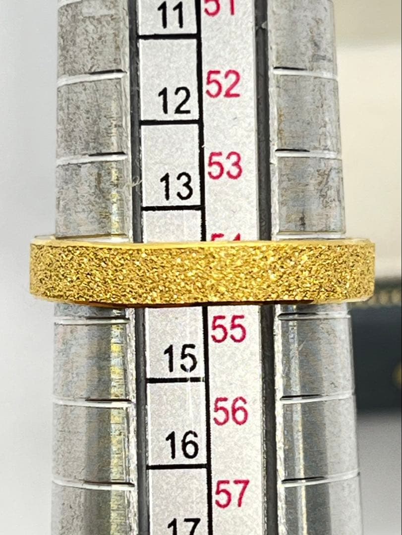 ヴァンクィーンK24 純金平打ちグロスリング 5.5g刻印ありハンドメイド