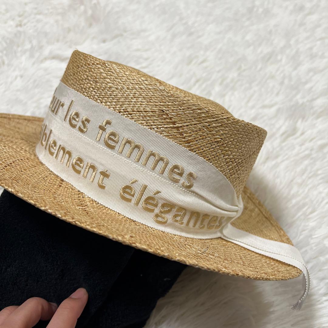 【美品】chapeau d' o　シャポードォー　カンカン帽　バオキャノチェ