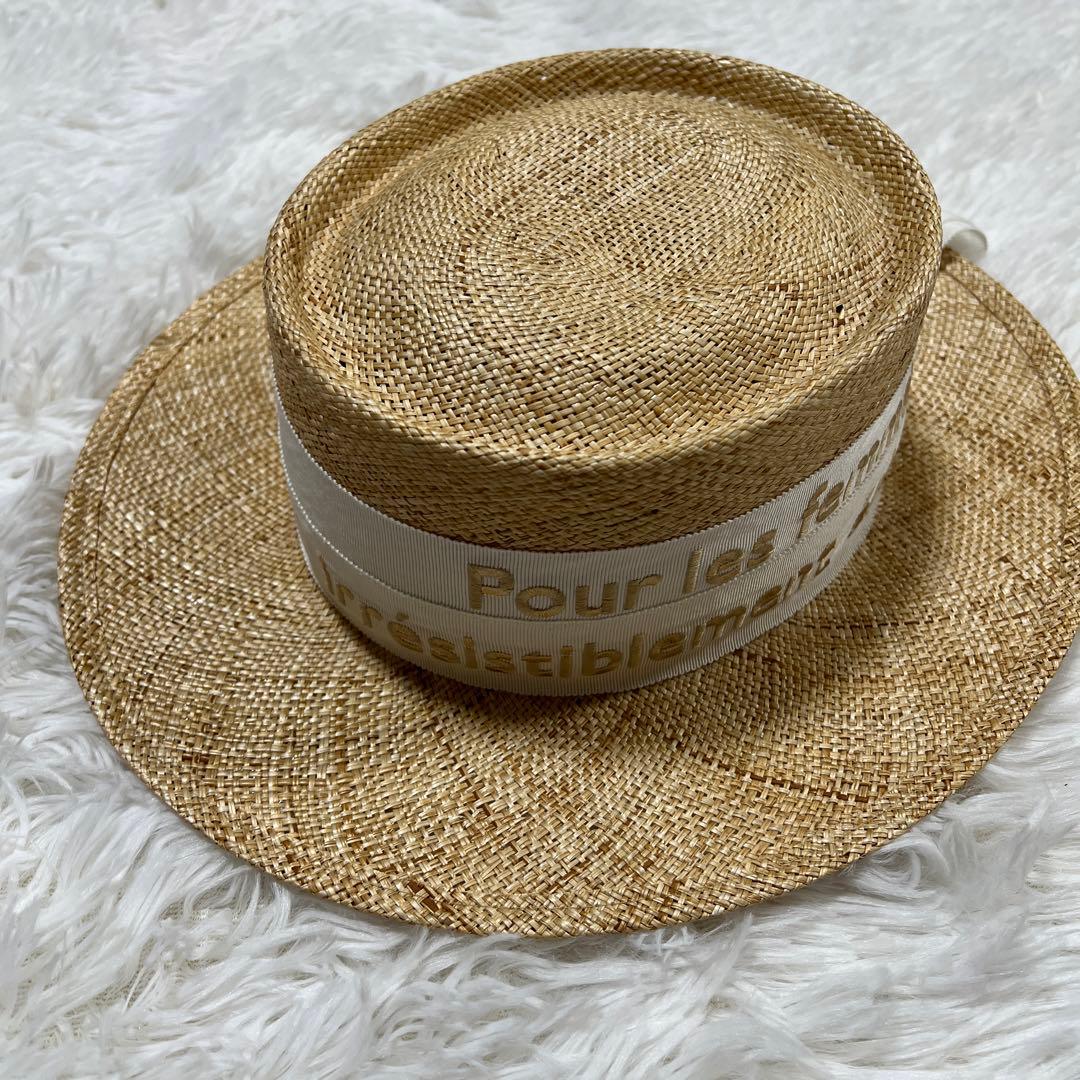 【美品】chapeau d' o　シャポードォー　カンカン帽　バオキャノチェ