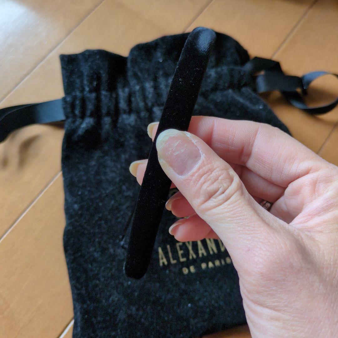 ALEXANDRE DE PARIS 黒 ヘアバンド