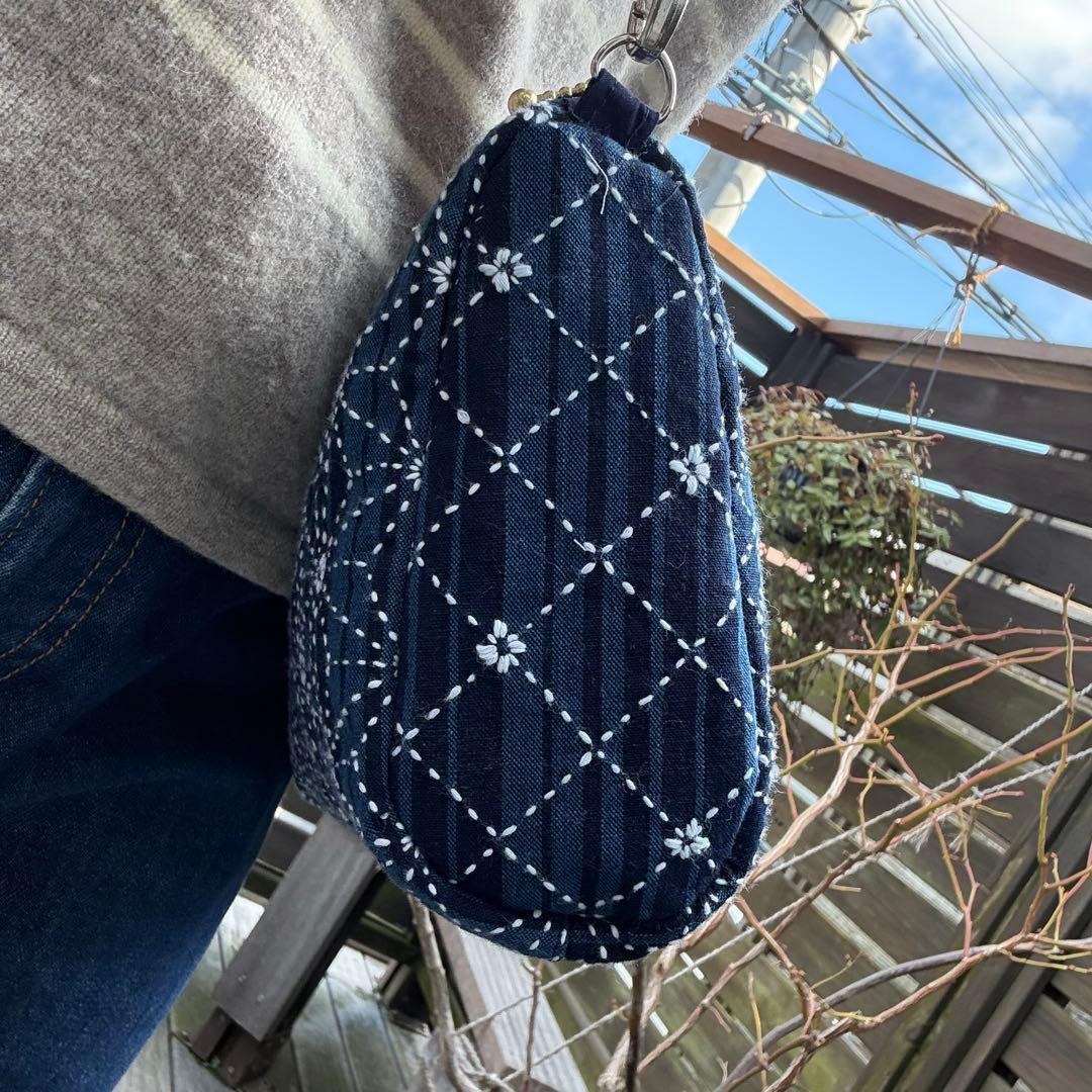 Tです。 松阪もめん刺し子ショルダーバッグ