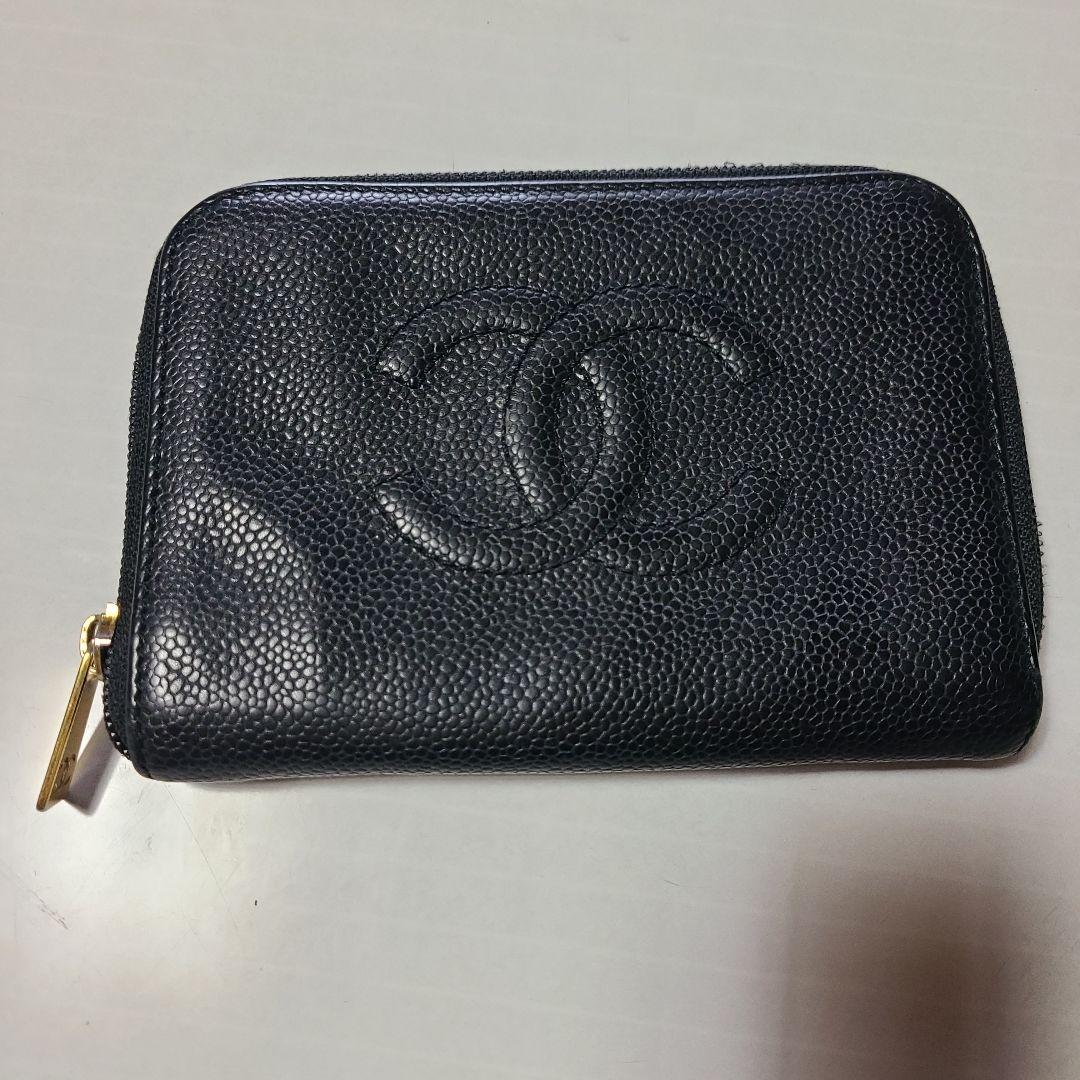 シャネル財布キャビア中長財布