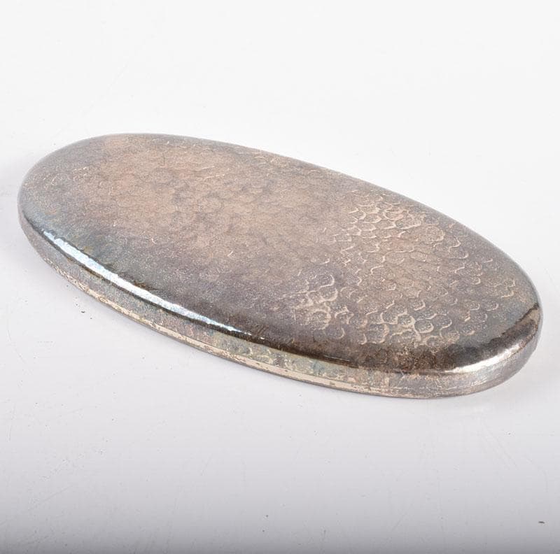 純銀　鎚目　楊枝入　小物入　約40g　C　R4124