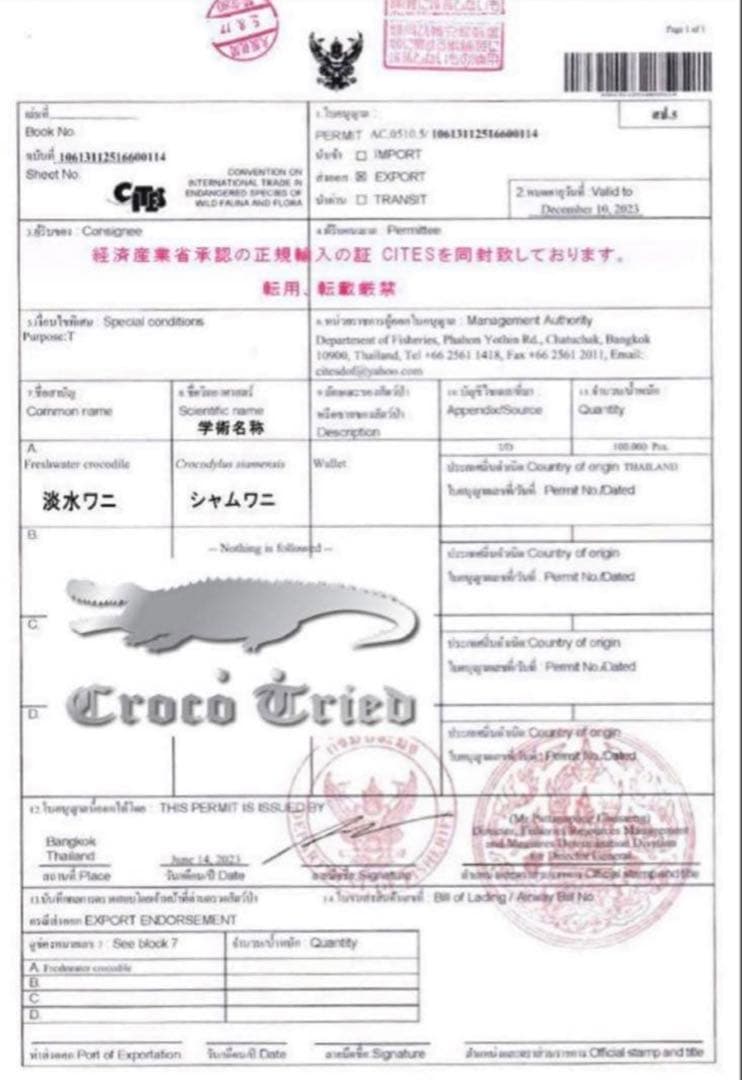 クロコダイル財布 516-2レディース長財布 シャイニング ワニ革 レッド