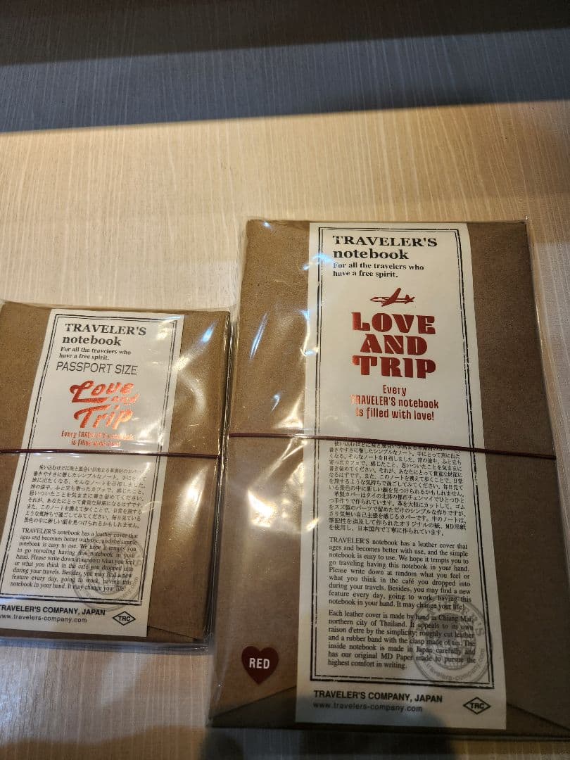 トラベラーズノート ラブアンドトリップ オリジナル、パスポートサイズセット