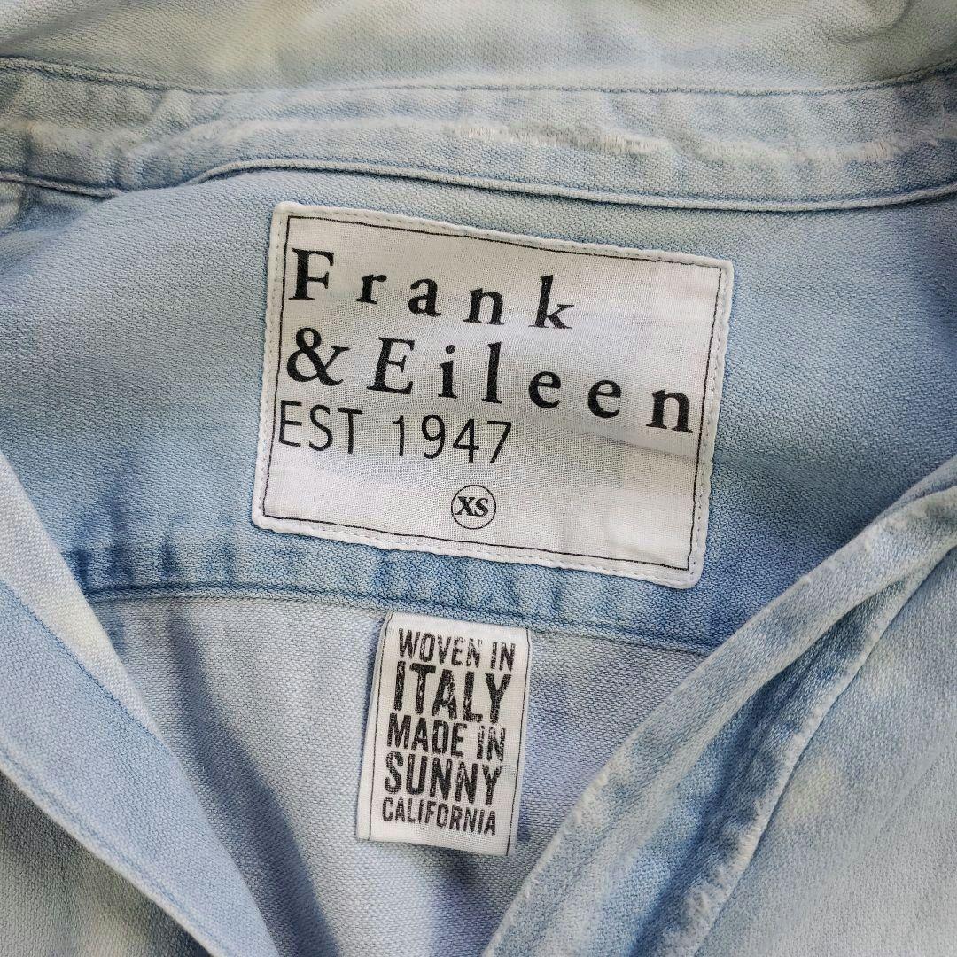 つっつん　フランクアンドアイリーン　デニムシャツ ダメージ加工 スキッパー