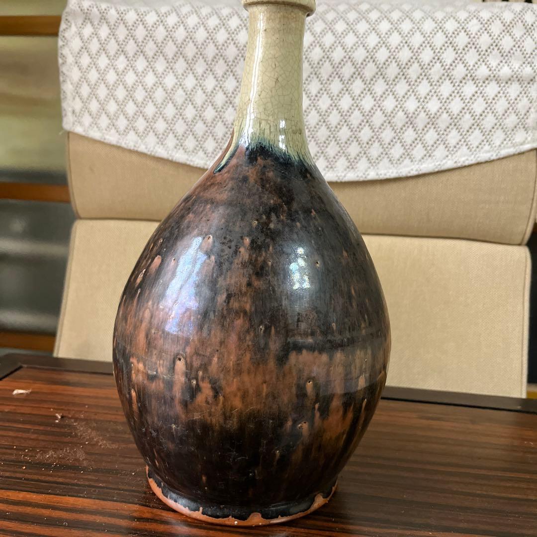 アンティーク壺　徳利　花瓶　古美術