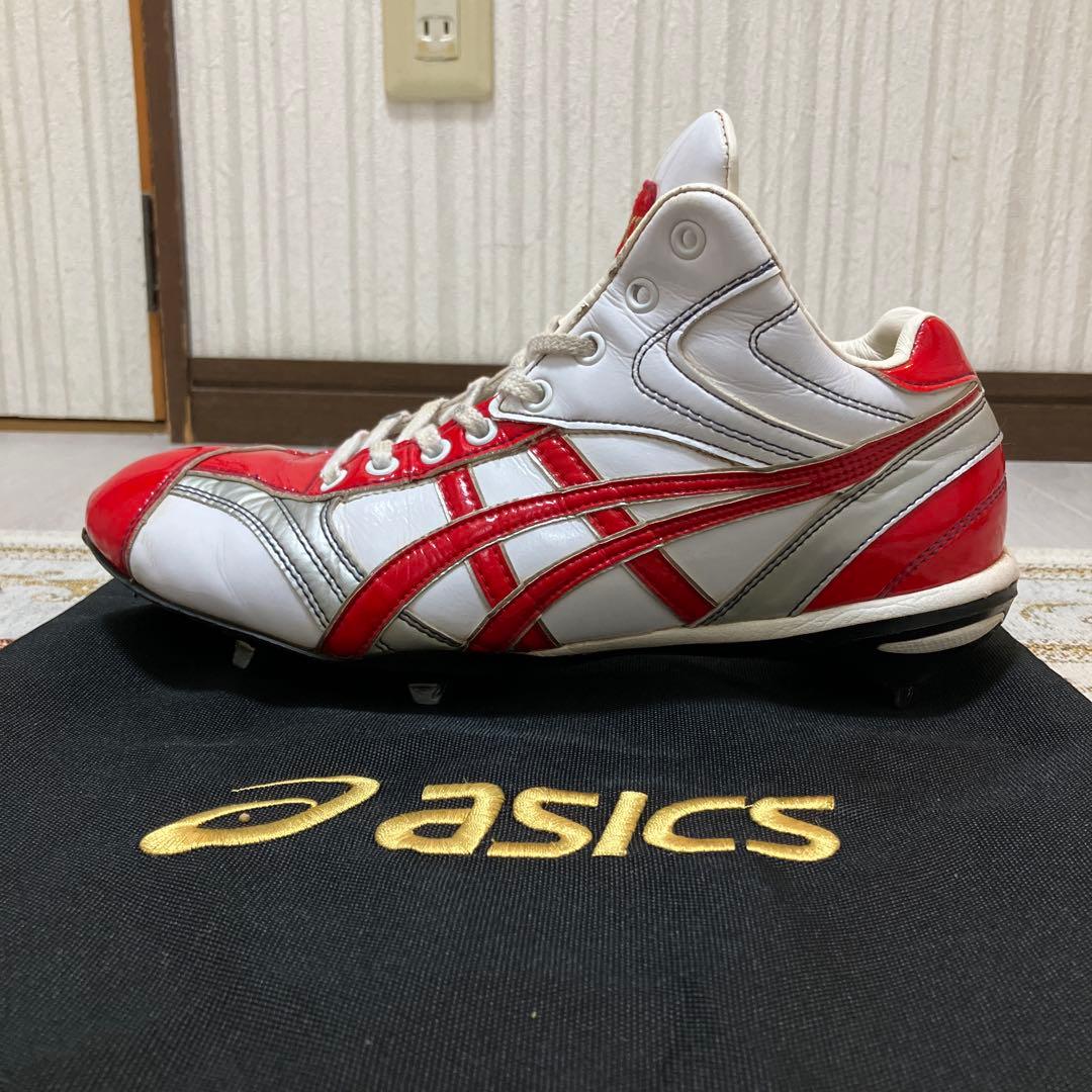 【らぶる】asics 野球 スパイク 26.5cm 赤