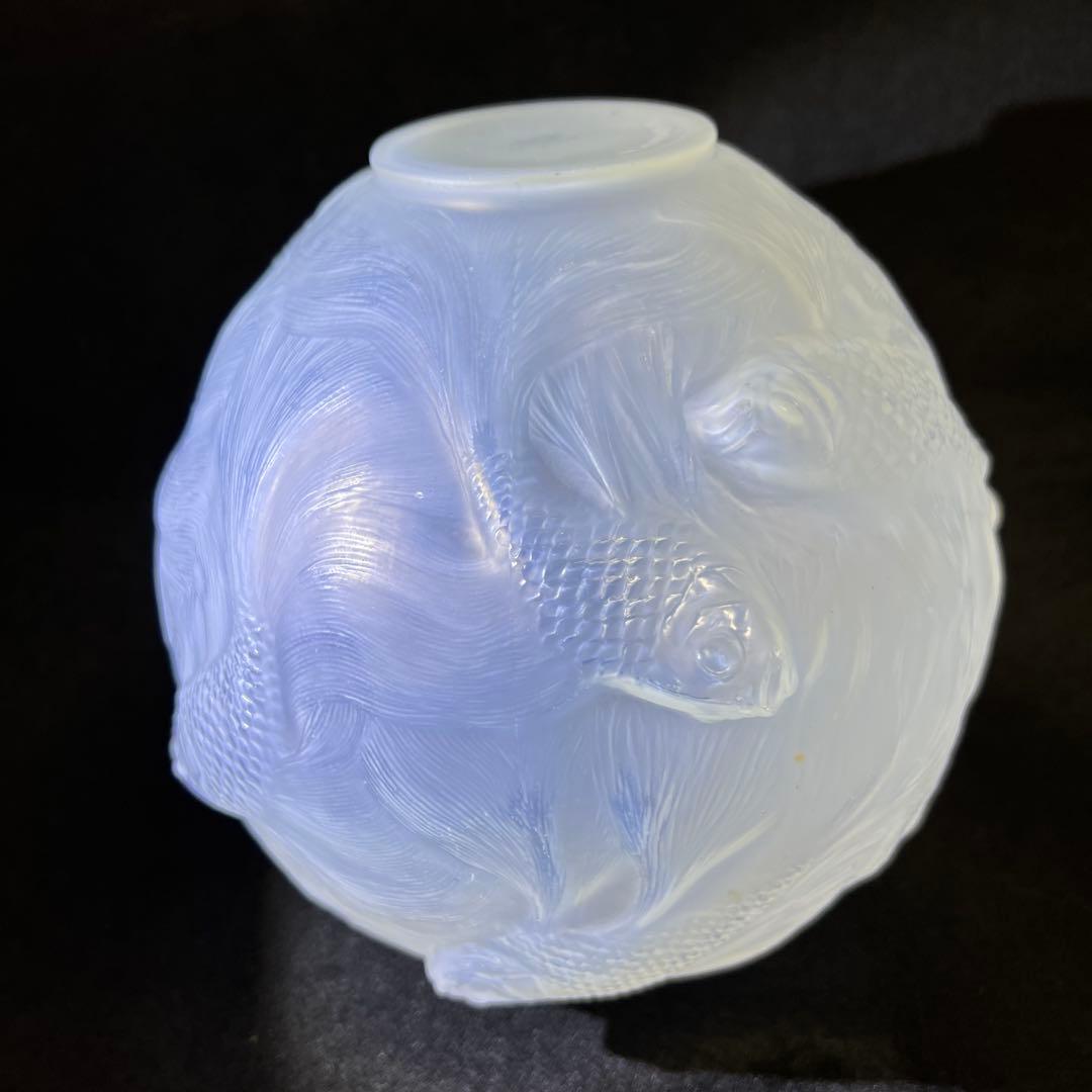 専用1920年頃　ルネ・ラリックFORMOSEウランガラス花瓶　高さ約17.5㎝