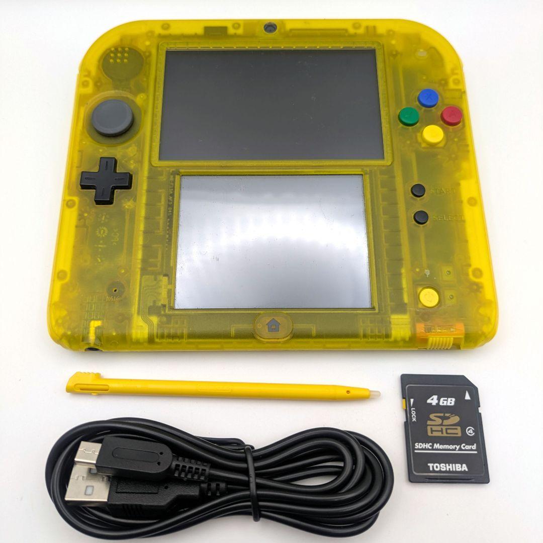 【動作品】ニンテンドー2DS 本体 ピカチュウ クリアイエロー
