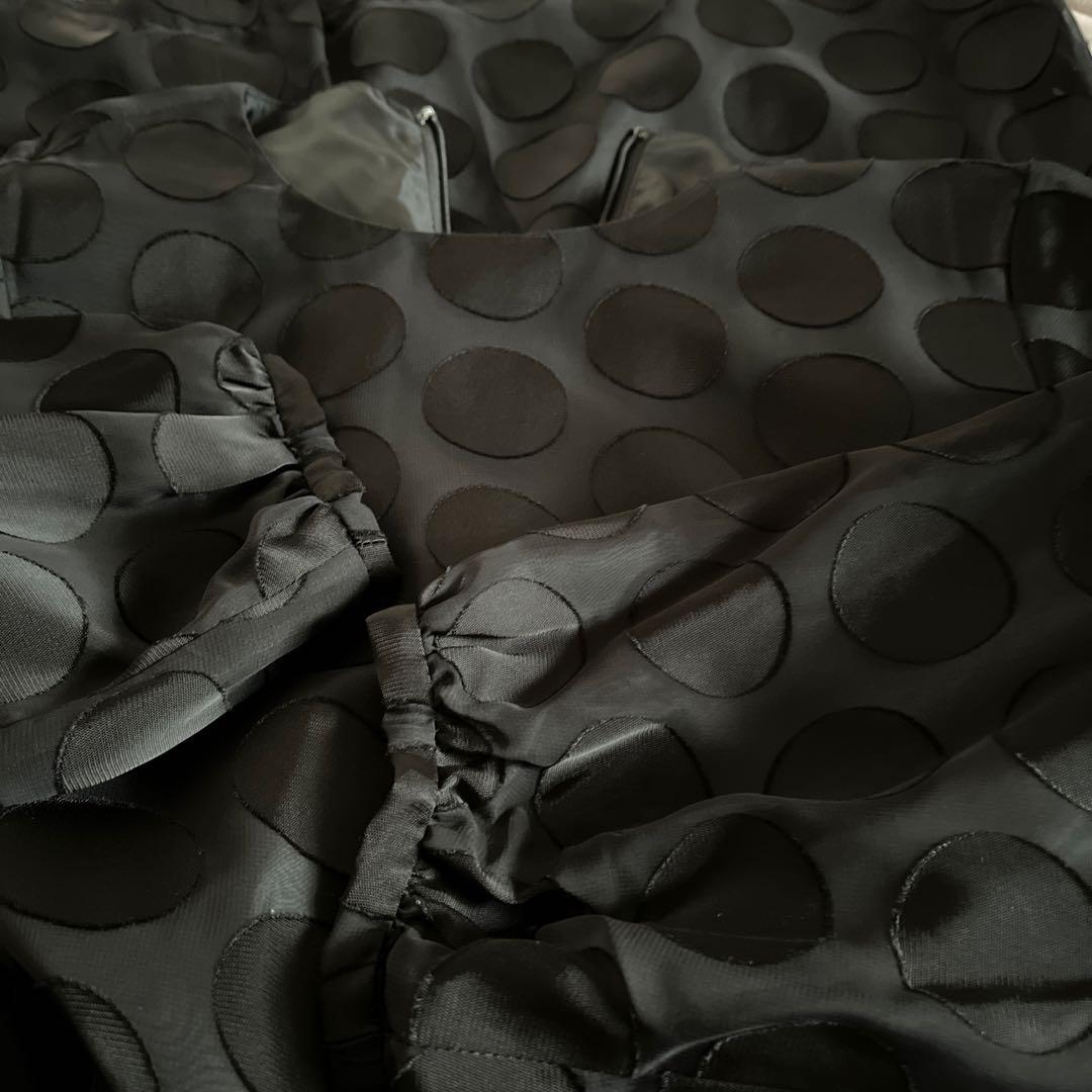 ピンクハウス　ドット柄 ブラック ロングワンピース　新品未使用　Ｍ