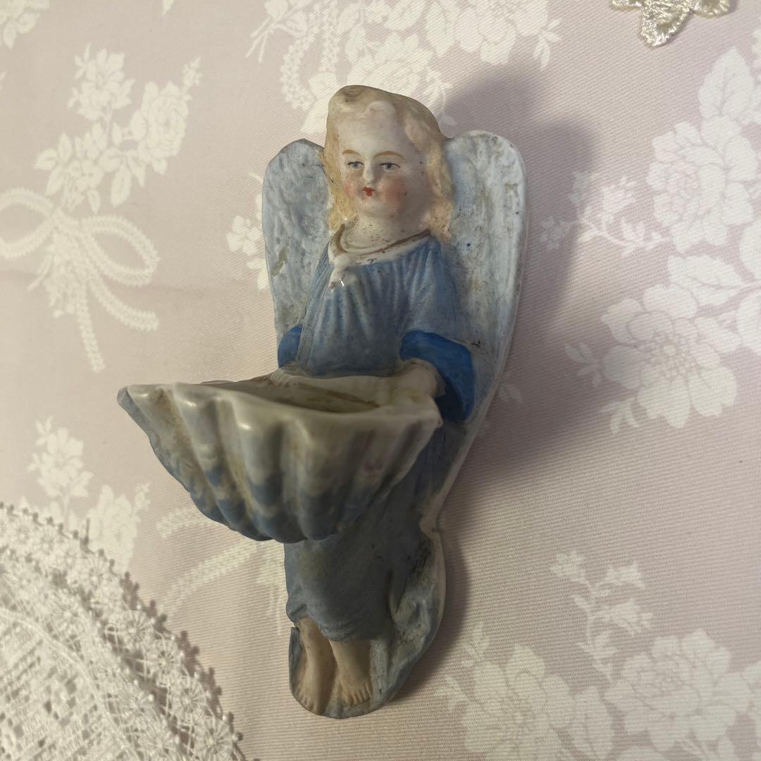 小さな天使の聖水盤 ベニティエ ビスク フランスアンティーク