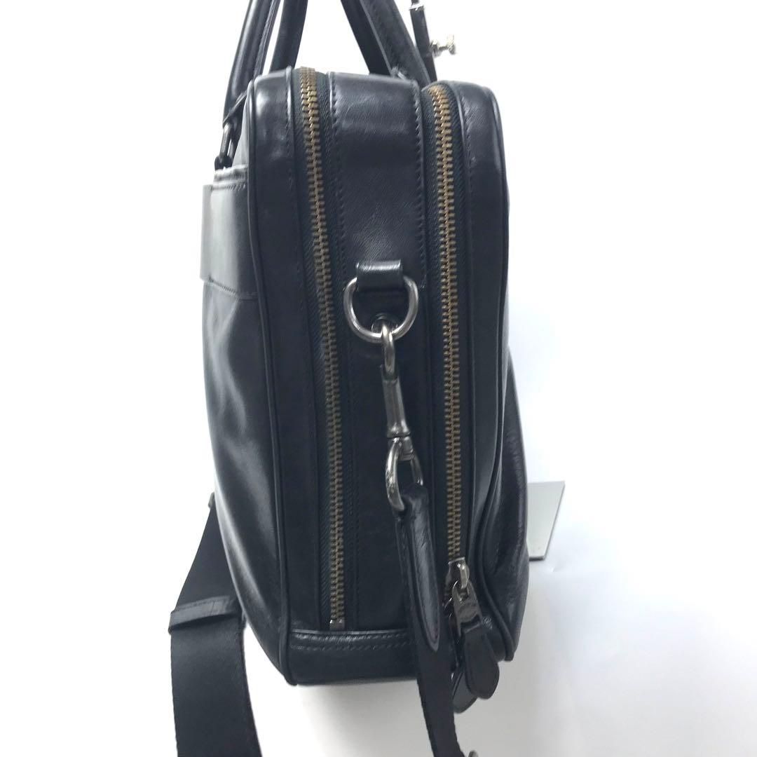 コーチ COACH ビジネスバッグ ブラック レザー ショルダー 23791