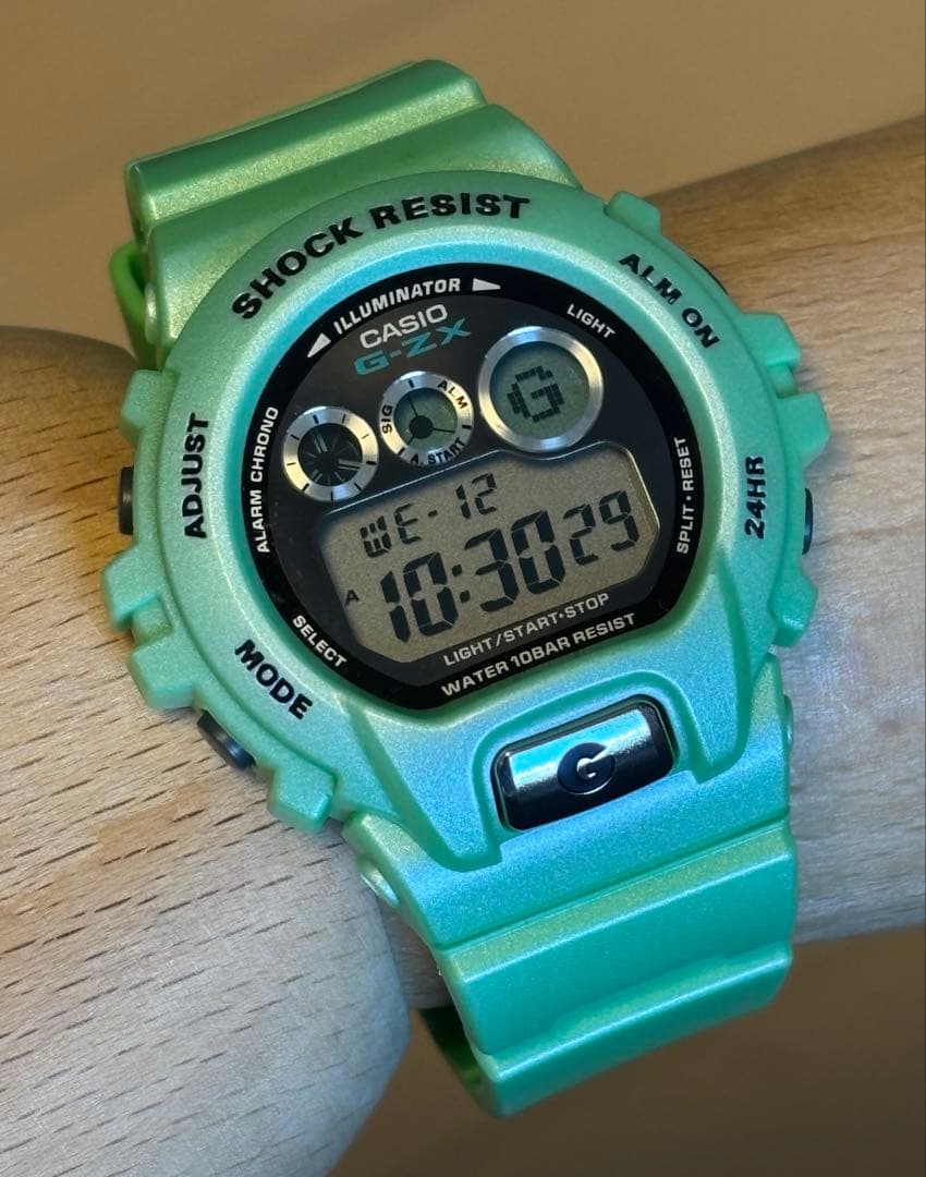 g-shock/ミニ/GZX-690/グリーン/三つ目/ビンテージ/メタリック
